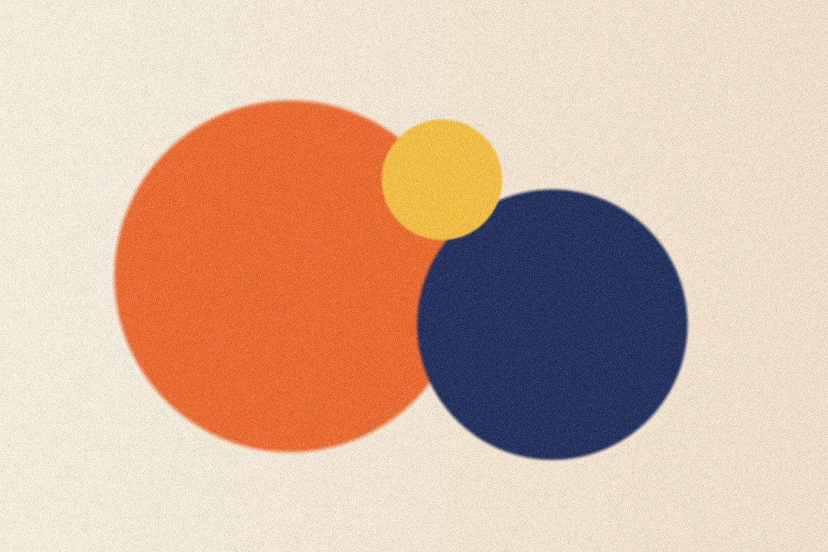Composição abstrata com círculos coloridos